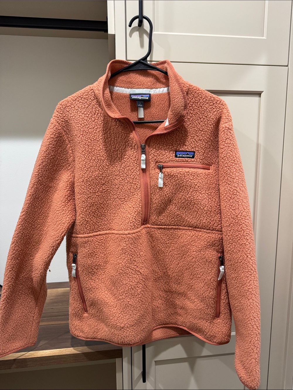 Patagonia Orange Quarter-Zip Fleece Pullover - Picture 1 of 4